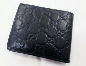 GUCCI グッチ 財布 レザー 黒 ブラック シマ メンズ WALLET 365467・2778 jh11■10