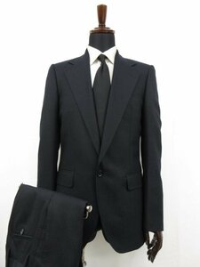 HH super-beauty goods [ Dolce & Gabbana DOLCE&GABBANA] silk .1 button dark blue suit ( men's ) size44-7D navy weave pattern Italy made *27HR3014