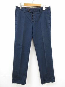 HH 美品 【ピーティーゼロウーノ PT01】 ストレッチ素材 コットンパンツ スラックス (メンズ) size46 ネイビー系 ●28MP9472●