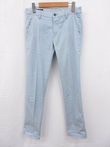 美品 【メイソンズ MASON'S】 ストレッチ素材 コットン混 パンツ スラックス (メンズ) size44 ライトブルー ●28MP9501●