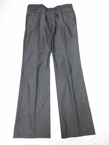 超美品 【Z ZEGNA ジーゼニア】 シャンブレー調 コットンパンツ スラックス (メンズ) size48R チャコールグレー系 5ポケット ●28MP9613●