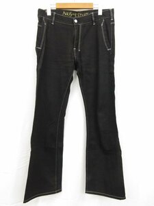 美品 【ノティファイ Notify】 ESTNATION別注 ストレッチ素材 ブラックデニムパンツ (メンズ) size31 ブラック イタリア製 ●28MP9705●