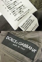 HH超美品【ドルチェ＆ガッバーナ DOLCE&GABBANA】G0157Z/FC3BK ヘリンボーン柄 ファー付コート (メンズ) size48 グレー系 伊製●17HR3137●_画像5