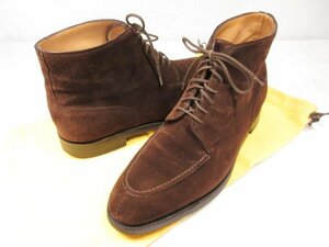 HH 美品 【ジョンロブ JOHNLOBB】 CHAMBORD2 シャンボード2 スエードブーツ 靴 (メンズ) size6.5E8695 ブラウン系 ●18HT2163●