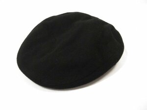 超美品 【ボルサリーノ Borsalino】 カシミヤ素材 ハンチング 帽子 (メンズ) size58/M ブラック イタリア製 ●10ME5930●