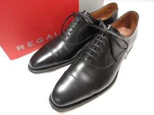 HH極美品 【リーガル REGAL】 01WR キャップトゥ 内羽根 ドレスシューズ 紳士靴 (メンズ) size24.5 ブラック ●18MZA3870●