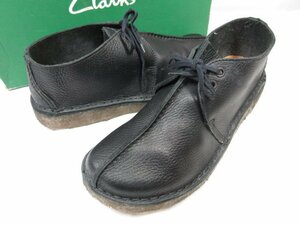 HH 【クラークス Clarks】 1625D レザー デザートブーツ 紳士靴 (メンズ) sizeUS8 ブラック UK製 英国 ●18MZA3954●