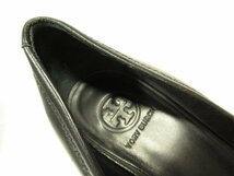 HH 【トリーバーチ TORY BURCH】 50008644 プレート付き ウェッジソール パンプス (レディース) size7.5M 黒 ●18LZ4257●_画像6