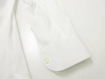 HH【ギローバー GUY ROVER】 織柄 ワイドカラー 長袖シャツ (メンズ) sizeL ホワイト イタリア製 ●29MK2240●_画像6