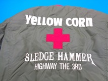 13181■YELLOWCORN イエローコーン ライディング ジャケット ライダース カーキ 緑 SLEDGE HAMMER M パッド HIGHWAY MAGICIAN_画像4