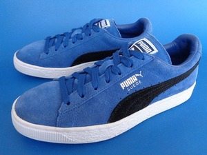 13201■美品 PUMA SUEDE プーマ スエード レザー 青 黒 25.5 cm 363242-01 クライド ビンテージ 好きに