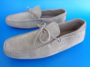 13202■超美品 TOD'S トッズ ドライビング シューズ スエード レザー 7 ベージュ MADE IN ITALY デッキ