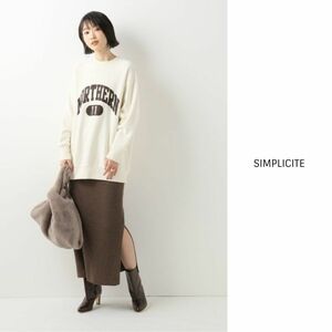 2020AW☆ジャーナルスタンダード/シンプリシテェ SIMPLICITE☆洗える カレッジプリント裏毛プルオーバー☆A-O 4379