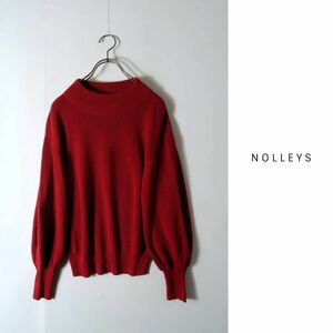 1.5万☆ノーリーズ NOLLEYS☆洗える 袖ボリューム ボトルネック プルオーバーニット 38サイズ☆A-O 4667