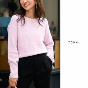 1.4万☆超美品☆トーナル TONAL☆FOX ボートネックニット 38サイズ☆C-K 4597