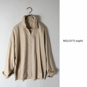 ノーリーズ NOLLEYS sophi☆洗える オーバーサイズ シャツ 38サイズ 日本製☆A-O 4660