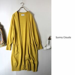 サニークラウズ Sunny Clouds☆オーバーサイズ ウールロングカーディガン Mサイズ☆A-O 5116