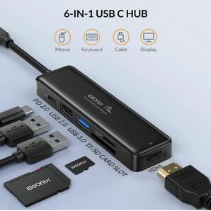 USB Cマルチポート6イン14K HDMI 55W Delivery付き