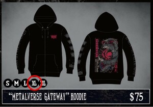 【新品】BABYMETAL BABYKLOK TOUR グッズ「METALVERSE GATEWAY」HOODIE XLサイズ / パーカー 北米 アメリカ ツアー ベビメタ ベビーメタル