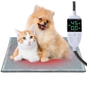 ペット ホットカーペット ペット暖房 ペット用ヒーター 温度表示 タイマー付きペット暖房器具 犬 猫 小動物用 過熱保護 35*50cm カバーなし