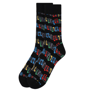  sound . music musical score colorful Uni -k surface white interesting comics socks men's socks men's socks 