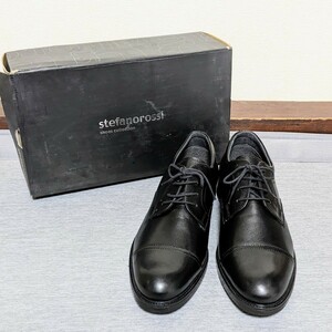未使用保管品 stefanorossi ステファノロッシ SR01141 メンズビジネスシューズ ドレスシューズ ストレートチップ 革靴 レザーシューズ 28cm