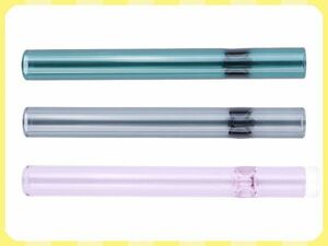 ワンヒッター ガラスパイプ 喫煙具 ガラパイ ボング 3色各1本セット ダークグリーン グレー ピンク [2024:jungle]