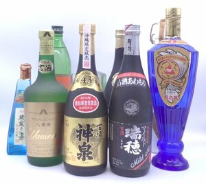 【同梱不可】1円スタート 焼酎 等 10本セット(ミニボトル含) 野うさぎの走り 瑞穂 神泉 八重泉 等 古酒 P025906