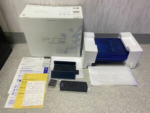 ジャンク SONY PS2 プレイステーション2 本体 オーシャン・ブルー SCPH-37000L ※動作状態不明 PlayStation 2 Ocean Blue retro game