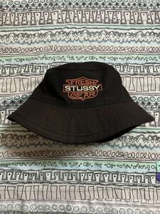 激レア スペシャル 初期 80’s OLD STUSSY 黒タグ　ステューシー ハーレー バケットハット 帽子 USA製 藤原ヒロシ着用 モノグラム