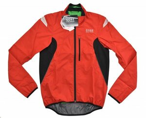 送料無料4★GORE BIKE WEAR★ゴア Element Windstopper アクティブシェル ジャケット size:M レッド/ブラック No.1