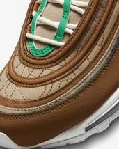 ナイキ 26cm エア マックス 97 SE ブラウン グリーン 税込定価22000円 NIKE AIR MAX 97 SE メンズ スニーカー 天然皮革 茶 緑_画像7