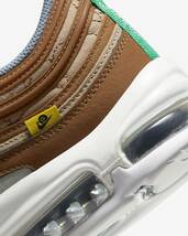 ナイキ 26cm エア マックス 97 SE ブラウン グリーン 税込定価22000円 NIKE AIR MAX 97 SE メンズ スニーカー 天然皮革 茶 緑_画像8