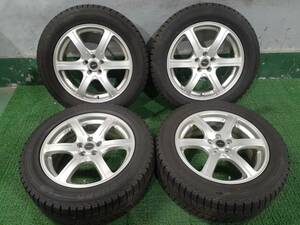 BSホイール FEID 17×7 +53 PCD100 バリ溝冬 225/55R17 ヨコハマ アイスガード iG52C 4本 売切!!