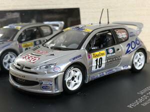 SKID made 1/43 Peugeot 206 WRCeso2000 year Monte Carlo Rally G.panitsi case crack have 