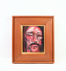 Art hand Auction Genuine work by Takashi Fujisawa, 1972, oil painting God (5), size F3, from Dalian, China, member of the Free Artists Association, Christ with impact in powerful brushstrokes based on black and red, 8155, Painting, Oil painting, Portraits