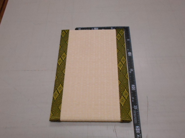 Tatami shop Green gold flying square chrysanthemum shadowless Mini tatami with building material surface Handicrafts, folk crafts, handmade works, small item display stand, Handmade items, interior, miscellaneous goods, ornament, object