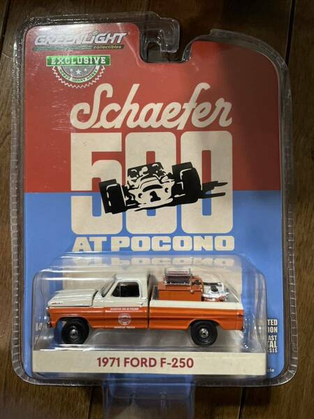 Greenlight グリーンライト 1971 ford f-250 1/64 フォード ホットウィール hotwheels Schaefer 500 pocono