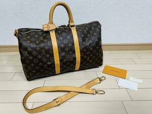 ★★極美品 LOUIS VUITTON ルイヴィトン キーポル バンドリエール 45 ボストンバッグ 付属品有り