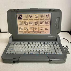 R484 NEC 文豪 MINI5UH/PWP-5UH パーソナルワードプロセッサ/ワープロ 本体のみ/通電OK ジャンク品