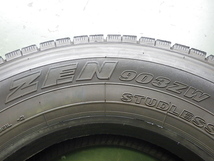 225/80R17.5 123/122L ヨコハマ ZEN 903ZW 中古 8分山 2本セット スタッドレスタイヤ 2021年製 L16801_画像3