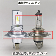 バイク LEDヘッドライト H4/HS1 H7 DC9V-30V 30W 7300Lm 6000K ホワイト ぽん付け 冷却ファンレス 特製CSP 3570LEDチップ 車検対応 1本_画像2