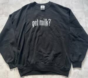 90's got milk?スウェットtシャツUSA製Apple企業kellogg'sハーゲンダッツbalzout