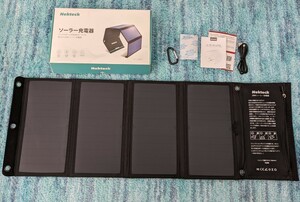 0511u0403　Nekteck 28W ソーラーパネル 小型, Maxeon セル 24% 効率ソーラー充電器, 2つのUSBポート 同梱不可