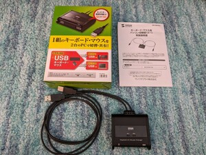 0511u2807　サンワサプライ キーボード・マウス用パソコン切替器(2:1) SW-KM2UU 同梱不可