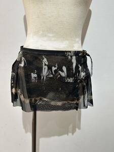 美品　jean paul gaultier ゴルチェ　パワーネットカバースカート　40 
