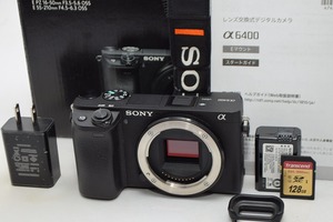  beautiful goods *SONY Sony α6400 body black ILCE-6400* Schott number approximately 15000 times * original box attaching * memory card 128GB attaching 