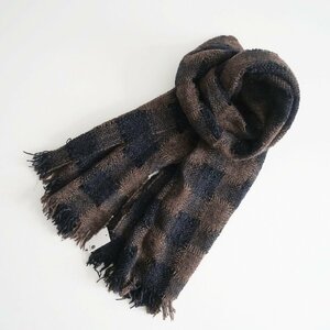 2022 / Y's ワイズ / BOUCLE CHECK STOLE チェック ストール / YE-L04-198 / 2304-0584