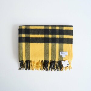 JOHNSTONS John stone z/ special order cashmere stole TARTAN YELLOW / Drawer special order Drawer / cashmere 100 / 2309-0359