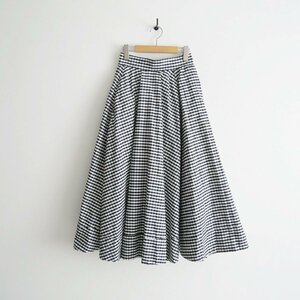 2021 / MADISON BLUE Madison голубой / TUCK CIRCULAR SK GINGHAM tuck круглый юбка 00 XS / MB211-6011 / 2308-0606